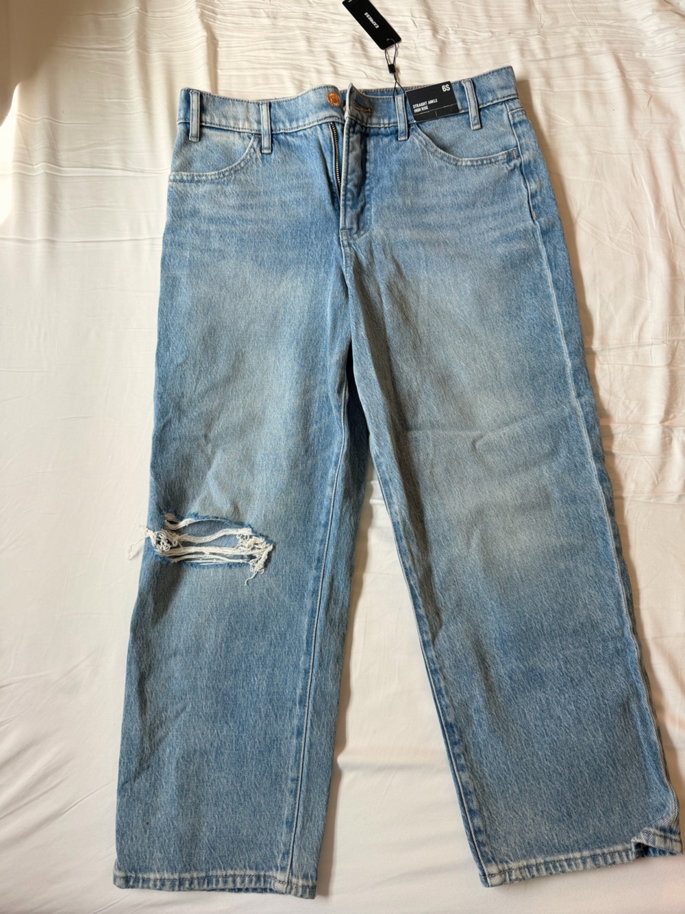Straight ankle high rise jeans
